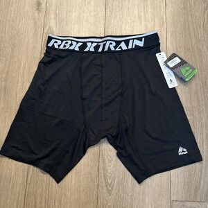 RBX 9" Compression Black Grey Base Layer Training Shorts NEW Mens Sz L‎